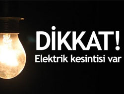 Cumartesi Günü Elektrikler Yok!