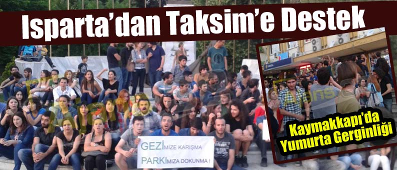 Isparta'dan Taksim'e Destek