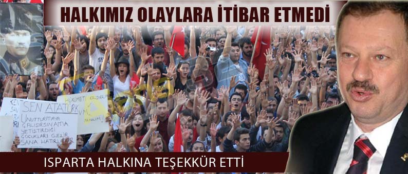 Recep Özel Ispartalılara Teşekkür Etti