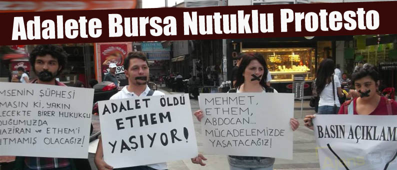Adalete Bursa Nutuklu Protesto