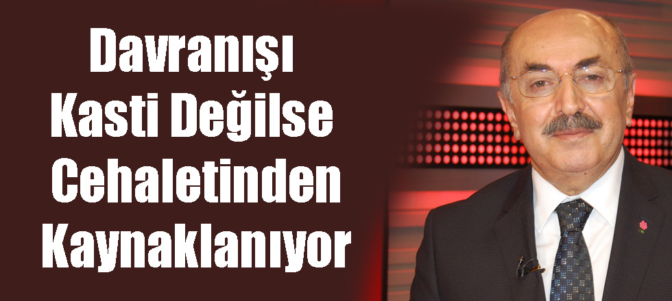 Davranışı Kasti Değilse Cehaletinden Kaynaklanıyor