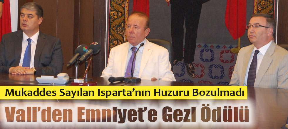 Vali’den Emniyet’e Gezi Ödülü