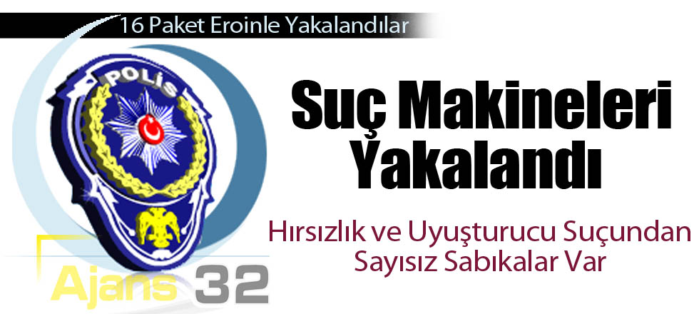 16 Paket Eroinle Yakalandılar