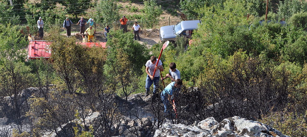 Çıkan Yangına Anında Müdahale