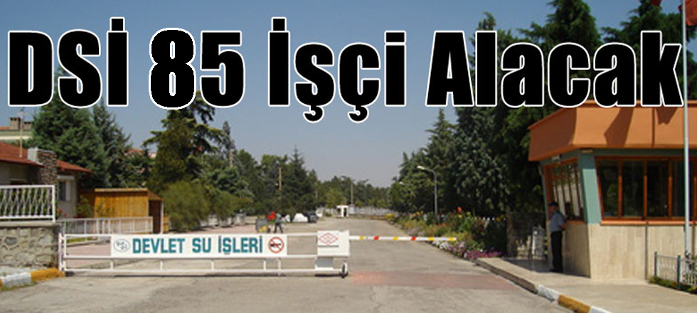 DSİ 85 İşçi Alacak