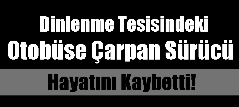 Dinlenme Tesisindeki Otobüse Çarpan Sürücü Hayatını Kaybetti!