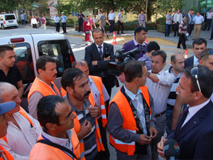 Otopark Çalışanları Eylem Yaptı