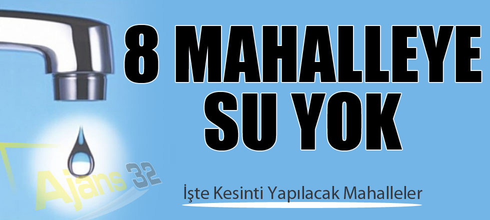 Dikkat! Su Kesintisi