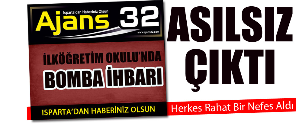 Okulda Bomba İhbarı