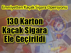 130 Karton Kaçak Sigara Ele Geçirildi