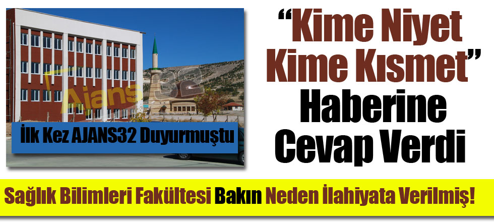 Sağlık Bilimleri Fakültesi Bakın Neden İlahiyata Verilmiş!