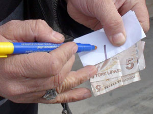 Kurbanlık Satıcılarına Sahte Para Kontrol Kalemi