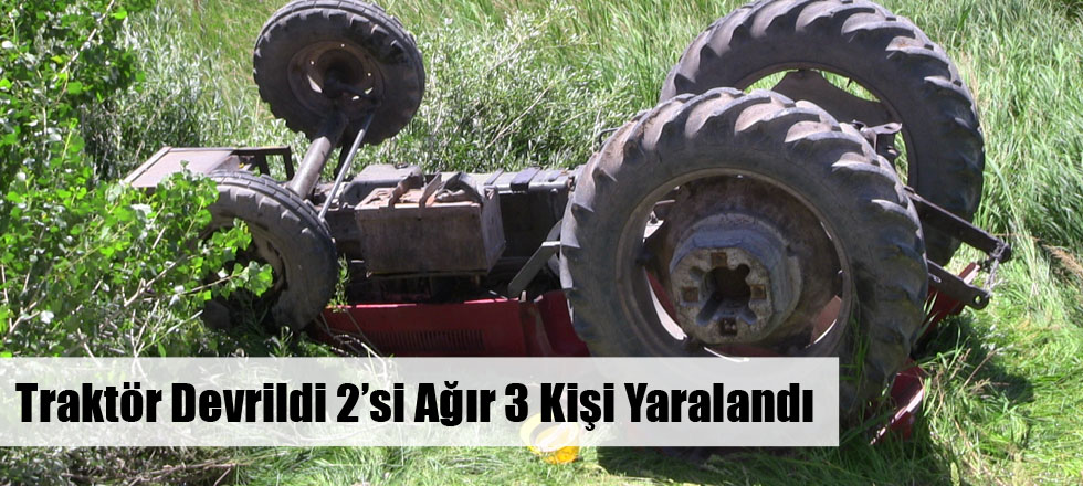 Aksu’da Traktör Devrildi 2’si Ağır 3 Kişi Yaralandı