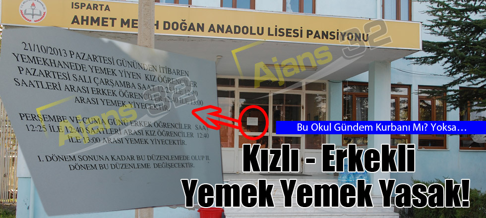 Kızlı Erkekli Yemek Yemek Yasak!