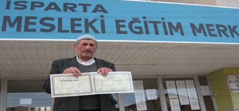 63 Yaşında Ustalık Belgesi Sahibi Oldu