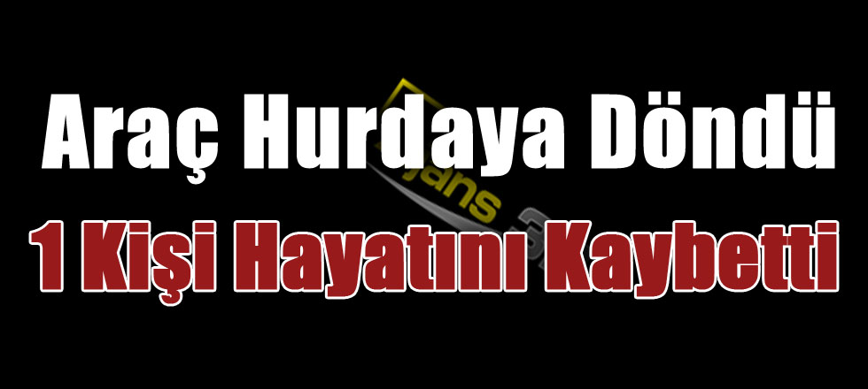 Kaza'da Araç Hurdaya Döndü Sürücü Olay Yerinde Can Verdi