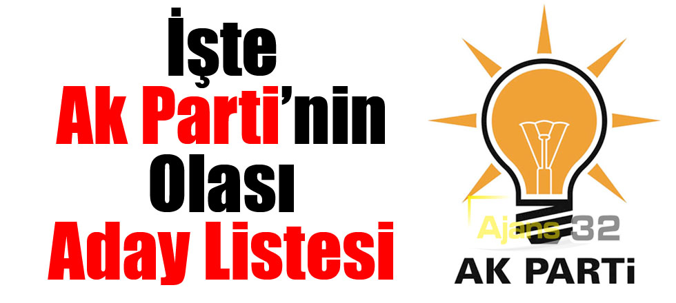 İşte Ak Parti’nin Olası Aday Listesi