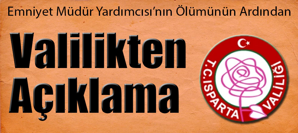 Valilikten İntihar Açıklaması