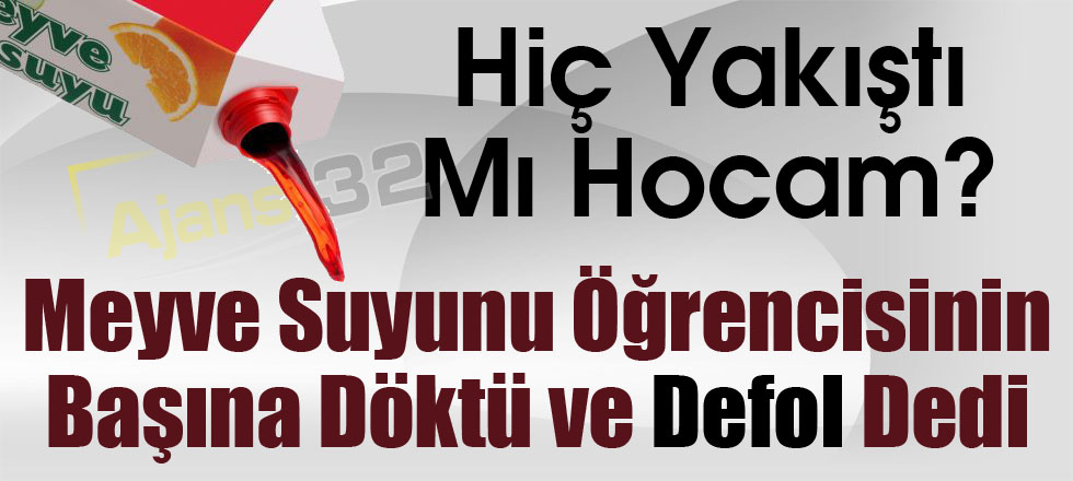 Meyve Suyunu Başından Aşağı Döktü