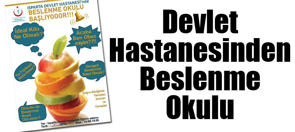 Devlet Hastanesinden Beslenme Okulu