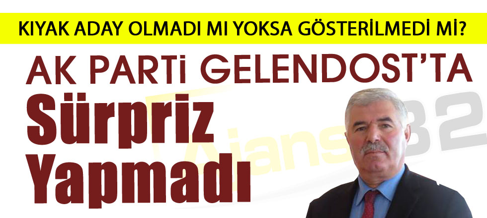 Kıyak Aday Olmadı Mı Yoksa Gösterilmedi Mi?