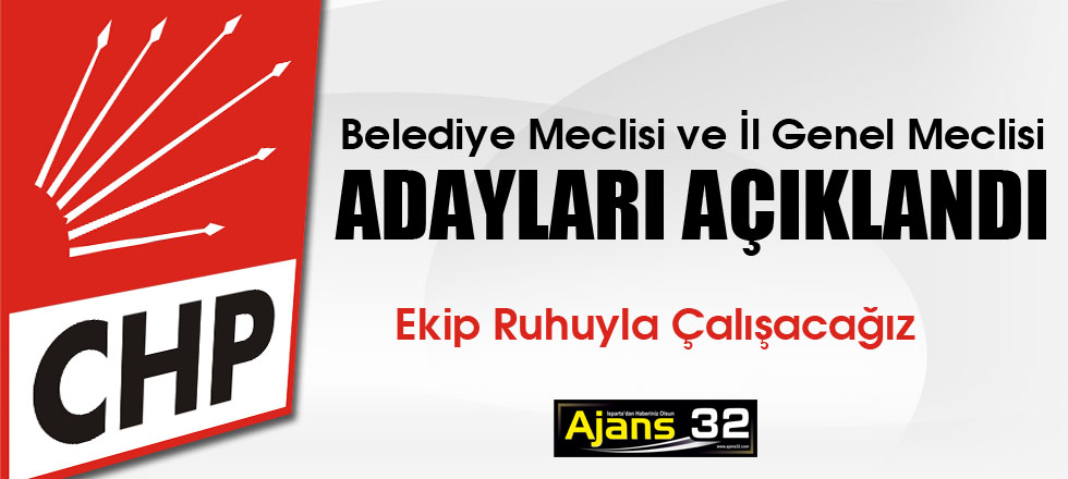 CHP Meclis Üyesi Adaylarını Açıkladı