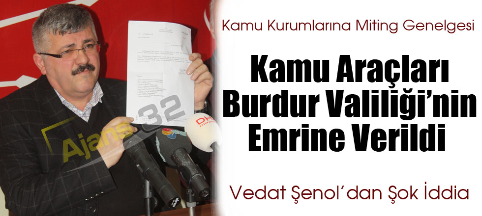 Kamu Araçları Burdur Valiliği’nin Emrine Verildi