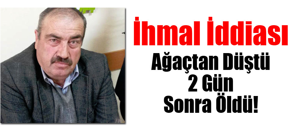 Ağaçtan Düştü 2 Gün Sonra Öldü!
