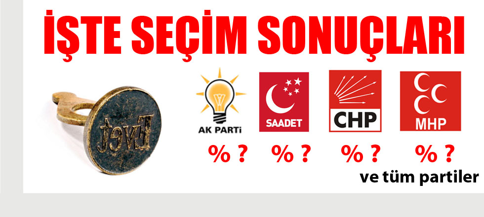 İşte Sonuçlar (Açılan sandık oranı %98,7)