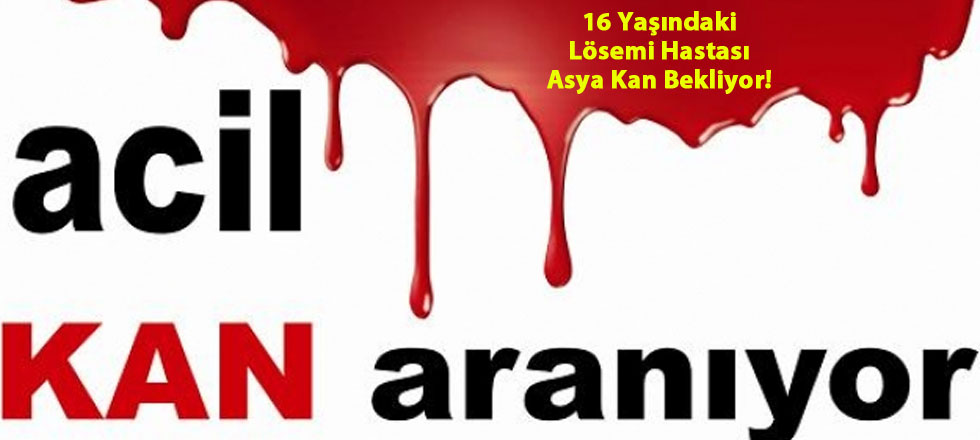 16 Yaşandaki Losemi Hastası Asya Kan Bekliyor