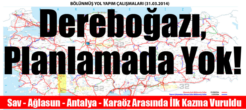 Dereboğazı Planlamada Yok!