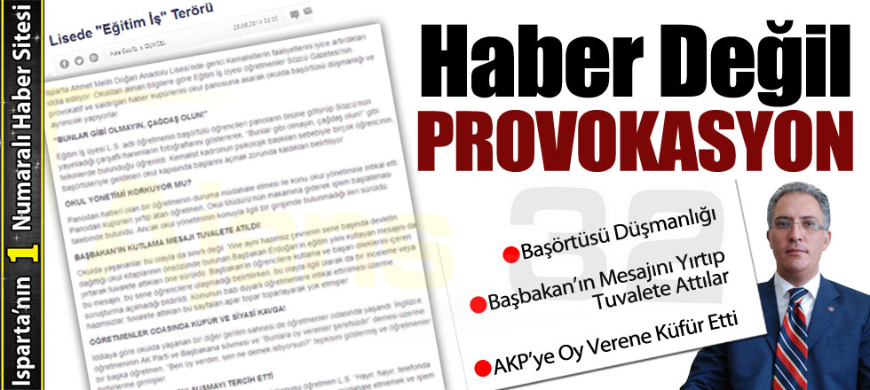 Eğitim İş'ten Sert Tepki: Haber Değil Provokasyon!