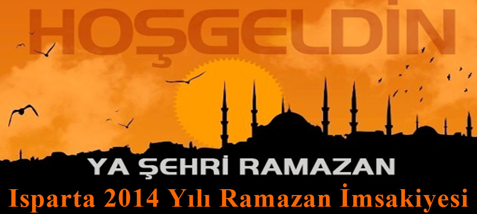 Isparta 2014 Yılı Ramazan İmsakiyesi