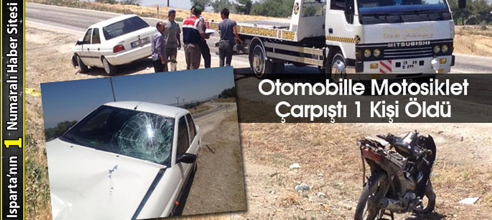 Otomobille Motosiklet Çarpıştı 1 Kişi Öldü