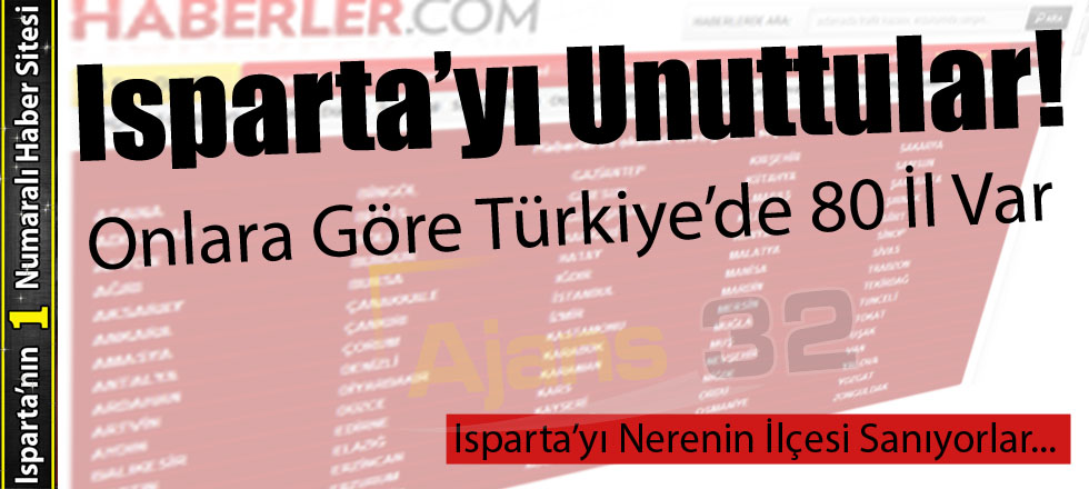 Isparta'yı Nerenin İlçesi Sanıyorlar?