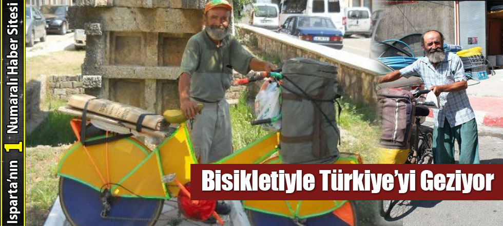 Bisikletiyle Türkiye’yi Geziyor