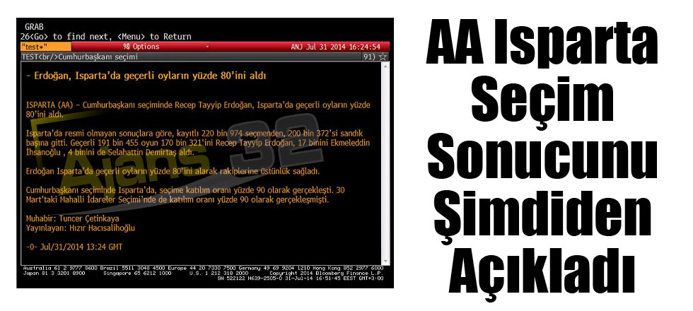 Anadolu Ajansı Seçim Sonuçlarını Şimdiden Açıkladı