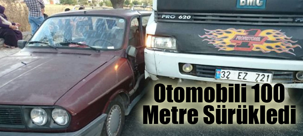 Otomobili 100 Metre Sürükledi