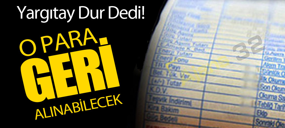 Faturaya Yansıtılan O Para Geri Alınabilecek