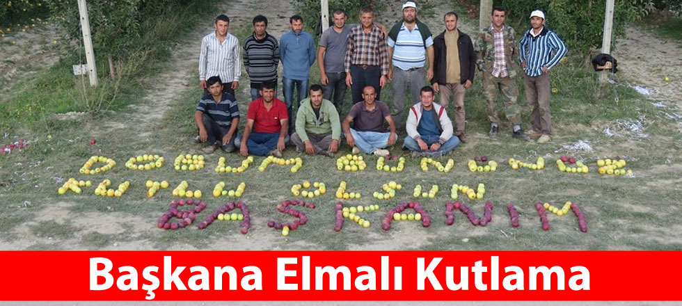 Başkana Elmalı Kutlama