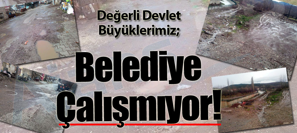 Değerli Devlet Büyüklerimiz; Belediye Çalışmıyor!