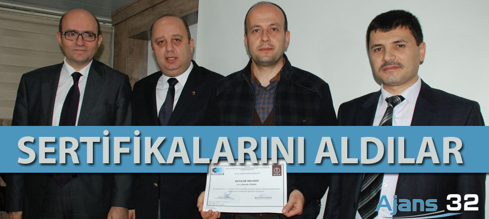 Sertifikalarını Aldılar