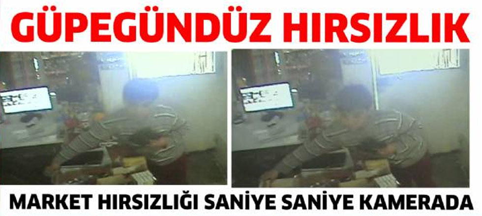 Market Hırsızlığı Saniye Saniye Kamerada