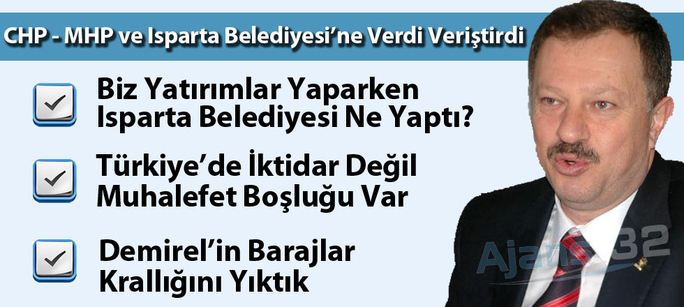 Recep Özel Muhalefete Verdi Veriştirdi