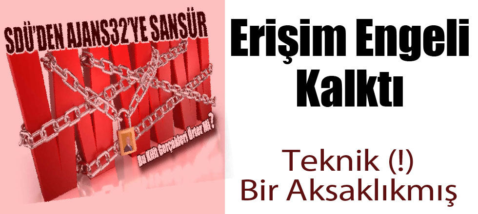 SDÜ'de Erişim Engeli Kalktı