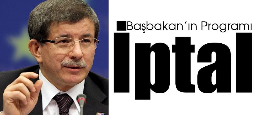 Başbakan'ın Isparta Programı İptal