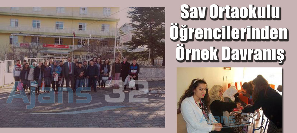 Sav Ortaokulu Öğrencilerinden Örnek Davranış