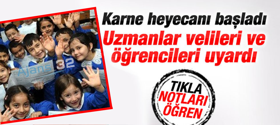 Karne Heyecanı Başladı... Tıkla Notları Öğren!