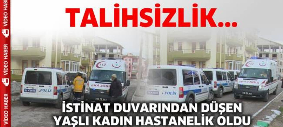 Yaşlı Kadın 4 Metre Yüksekten Düştü