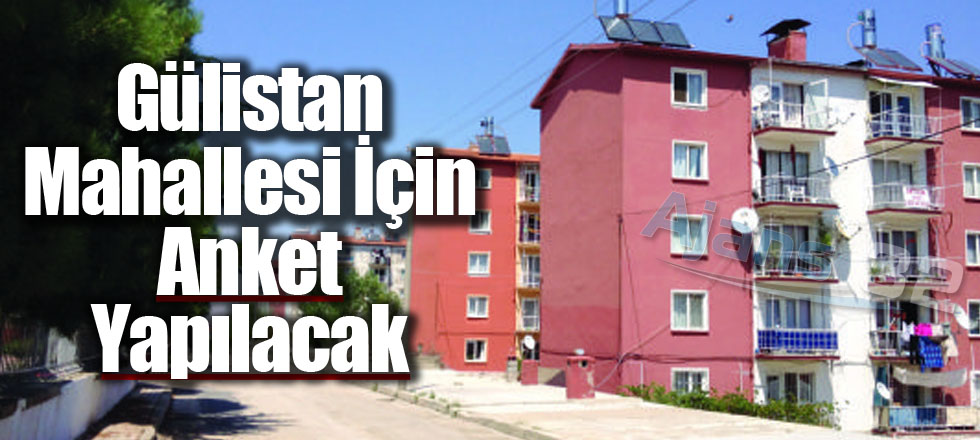 Gülistan Mahallesi İçin Anket Yapılacak